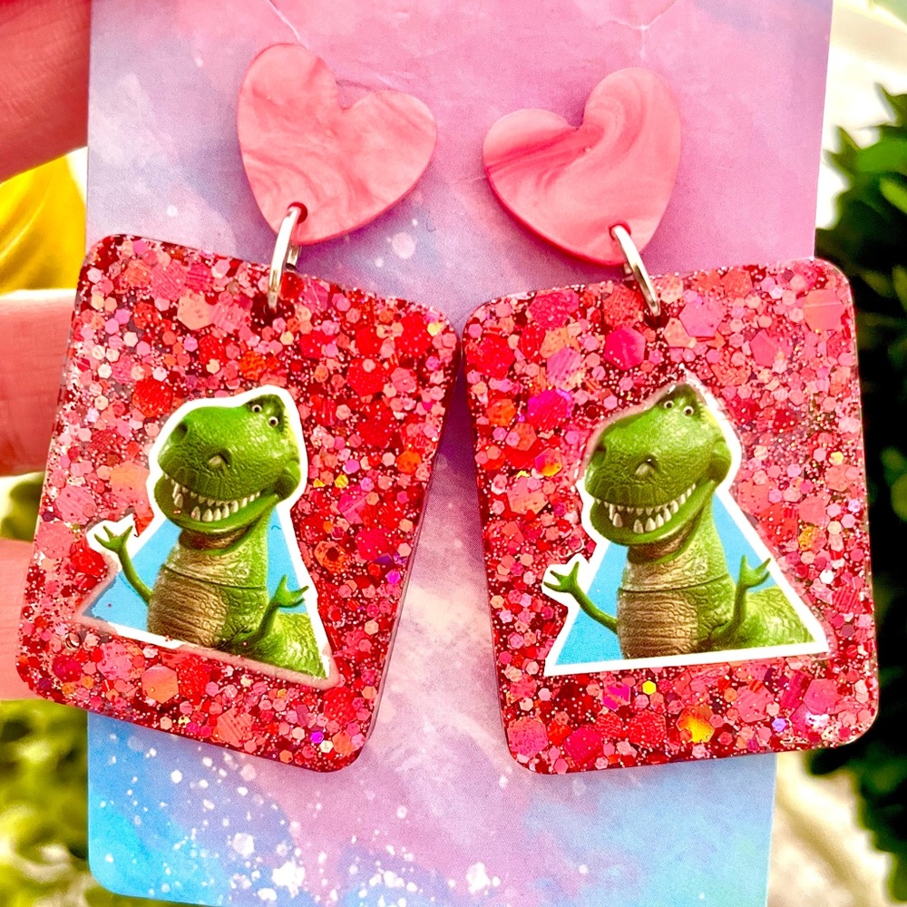 Rex from Toy Story Dangle Earrings